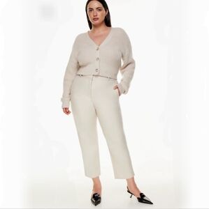 Babaton Cream Faux Leather Pants 👑